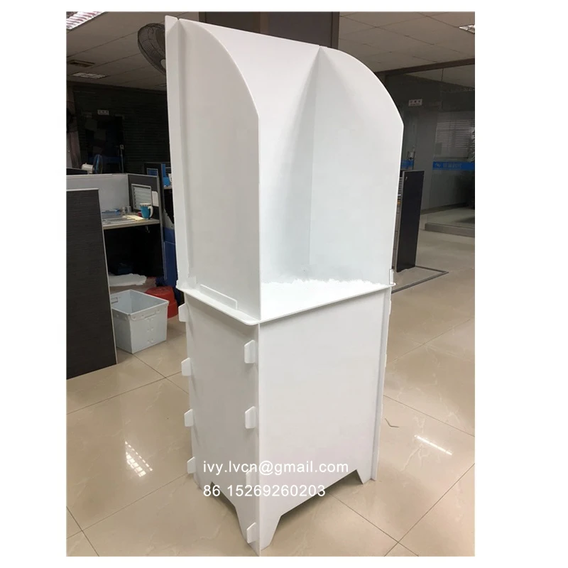 Assembled Collapsible Corrugated Plastic Sheet Voting Booth