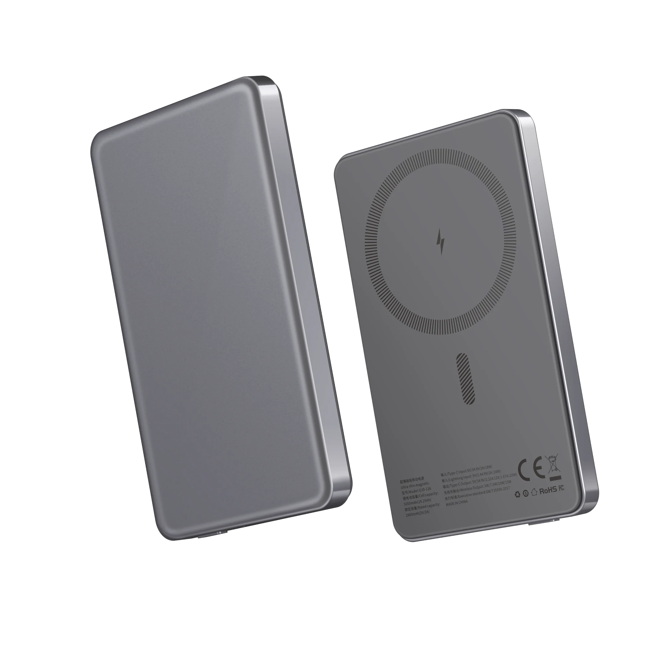3 in 1 Magnetic Wireless Power Bank with Stand Detachable Portable Charger for Phone Watch Earphones
