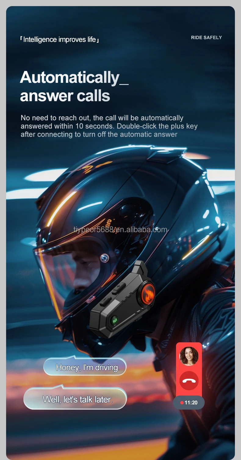 product tiypeor bt motorcycle helmet intercom wireless headset handsfree call wireless noise reduction waterproof 500m 2rider interphone-7