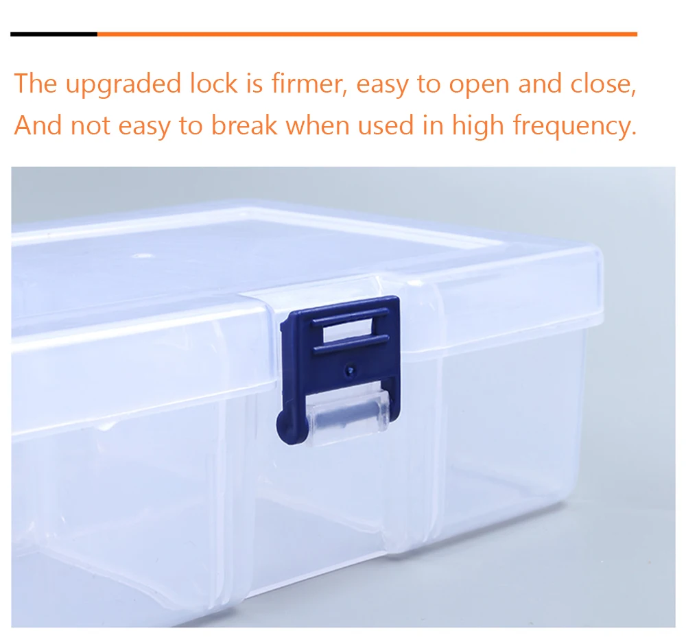 10/15/24/36 Compartments Plastic Transparent Storage Box