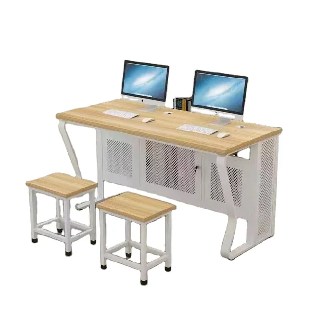 Wholesale Modern Comput Desk and Chair Set for Two Seat School Chair Comput Desk