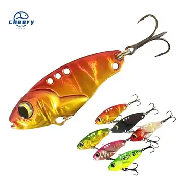 CHEERY 5g-10g Lead-Coated Copper Artificial Hard Bait Vibration Trembling Jack Vib Sequin Lure Hooks Fishing for Mandarin Fish – Hard Lure – view 2
