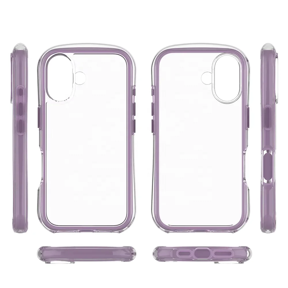 Airbag Phone Cover For Iphone 16 15 14 13 12 11 Plus Pro Max High Quality Tpu Pc Transparent Protective Case