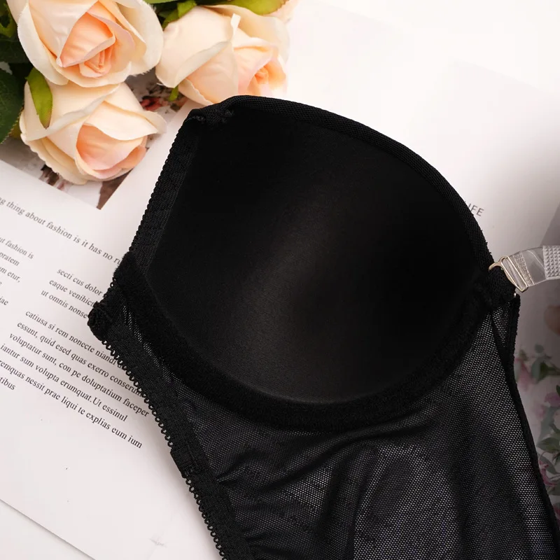 Ff1758 Tummy Control Plunge Backless Body Shaper Bra Seamless Low Back