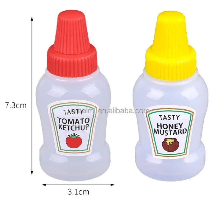 Mini Sauce Bottle Ketchup Bottle Portable Small Sauce Container Salad  Dressing Container Cutlery Box Bento Box Accessories