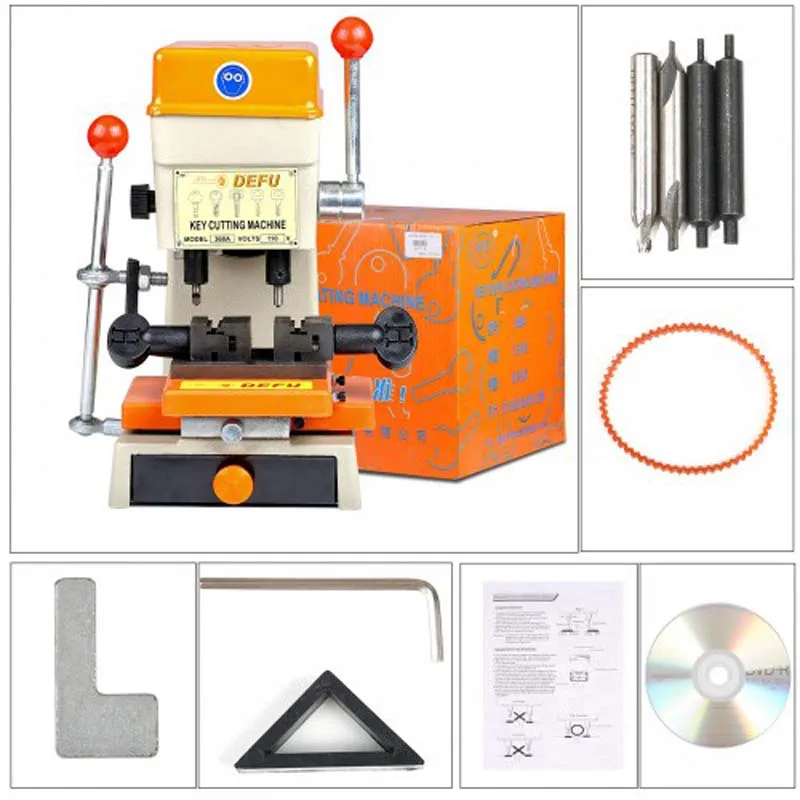 Defu 368A Key Cutting Duplicated Machine 200W 110V 220V Locksmith Tools Key Copid  Machine