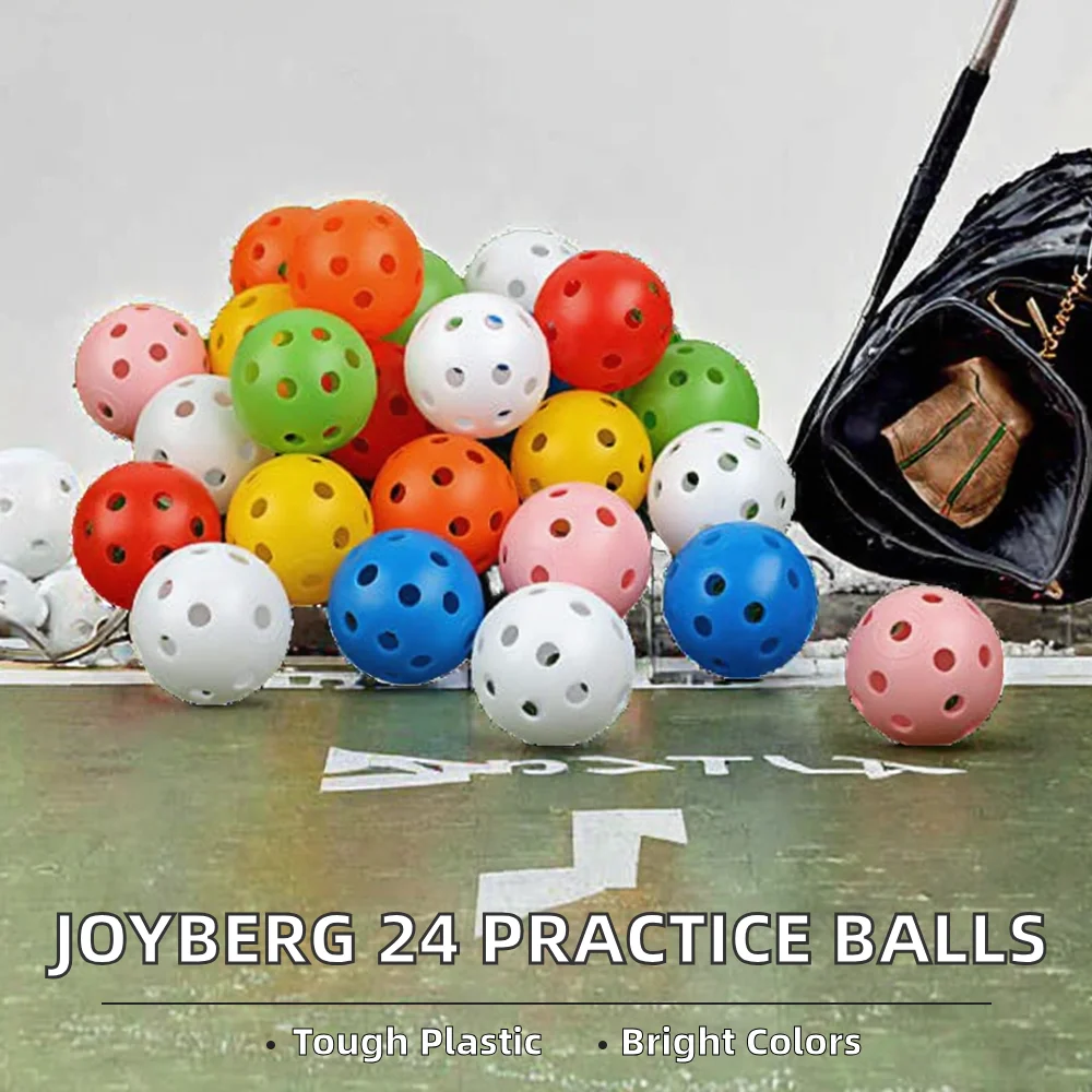 Practice Golf Balls 24-Piece Set 42mm 7 Colors Plastic Indoor/Outdoor Spin product detail 3