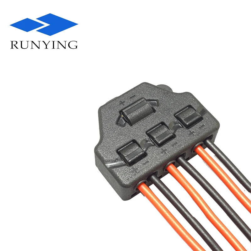 One Input Three Output Parallel LED Wire Cable Splitter DC Power Split Connector with Constant Current Connection