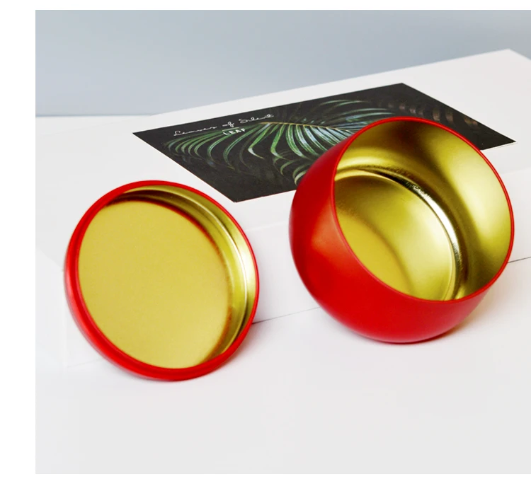 New Product Idea Round Metal Candle Tin Can Empty Round Rose Gold Matte White Black Seamless