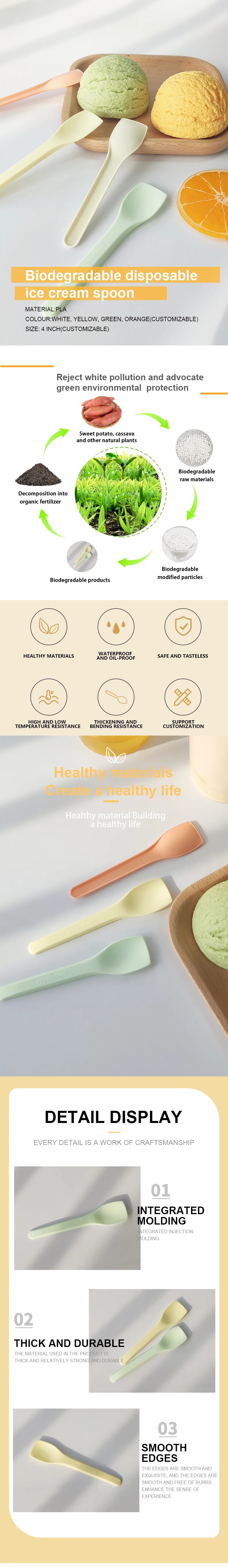 Wholesale 100biodegradable Compostable Eco Friendly Healthy Pla Ice