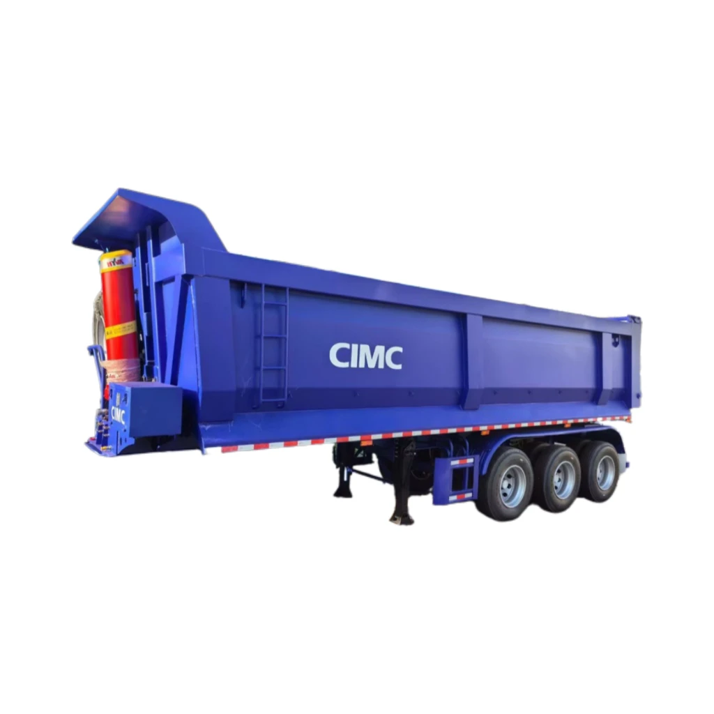 CIMC Factory Direct Sale 80 Ton  4 Axles U Shape Dump Truck 45cbm Transporting Coal and Sand Tipper Semi Trailer