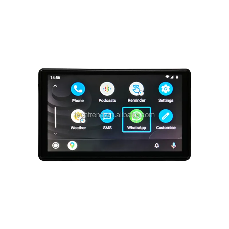 GPS Motorcycle Screen Android Auto Display AirPlay IOS iphone Mirror Link Radio Player Portable CarPlay Screen