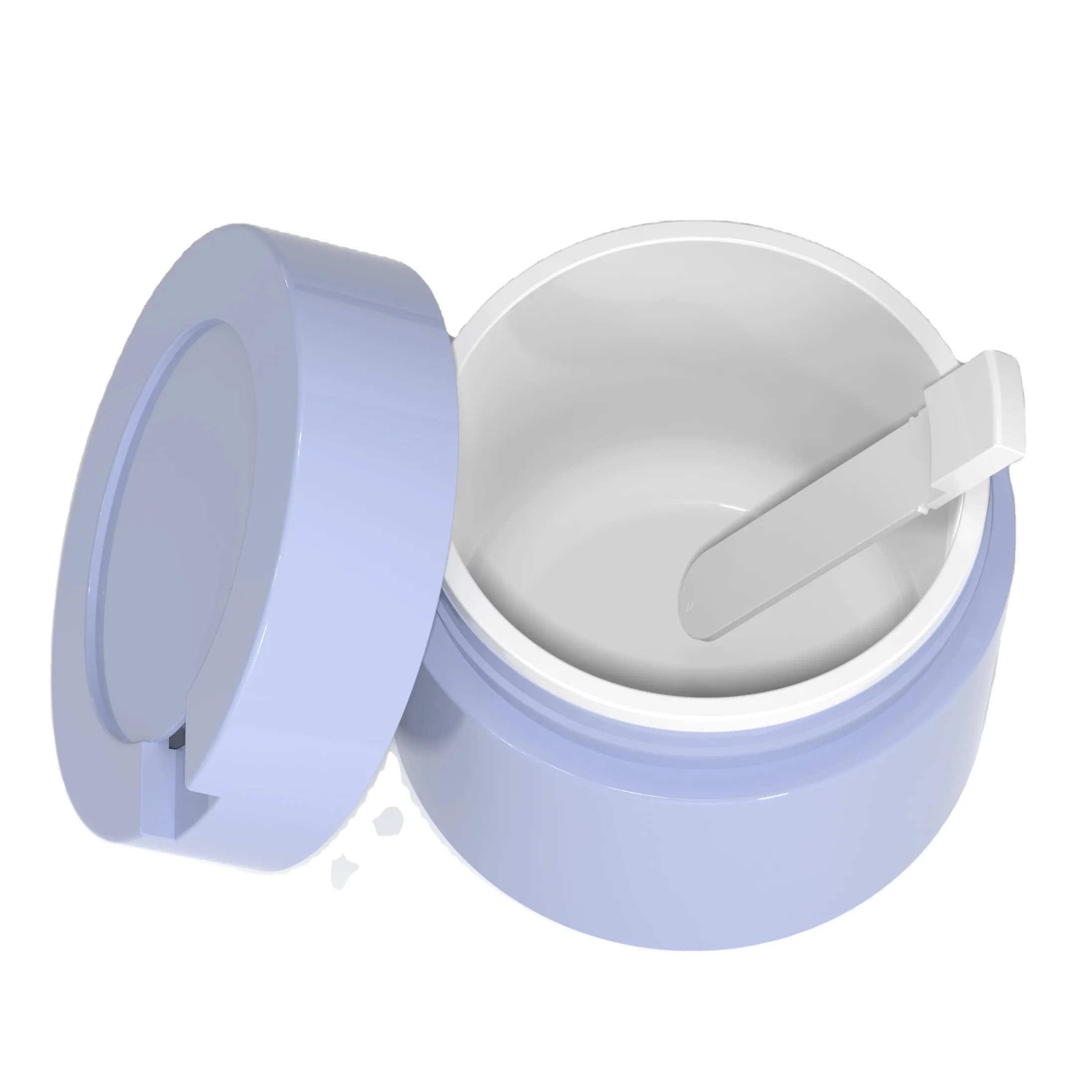 Hot sale PCR Cleansing Balm Jar with Spoon Cosmetic Cream Jars with Replaceable Inner Jar pp empty cream jar