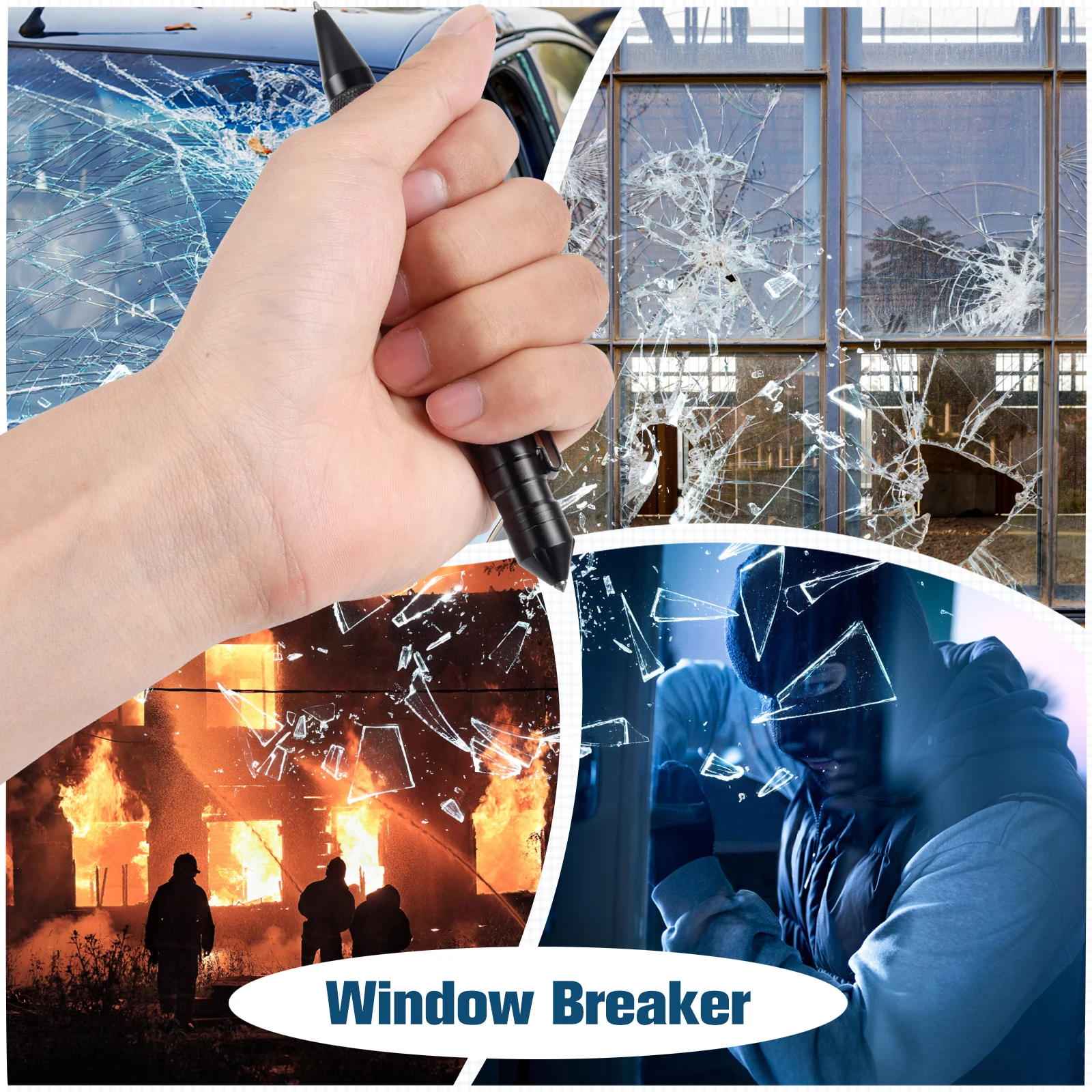 Горячая Распродажа алюминиевая тактическая ручка для письма и самозащиты со стеклянным выключателем