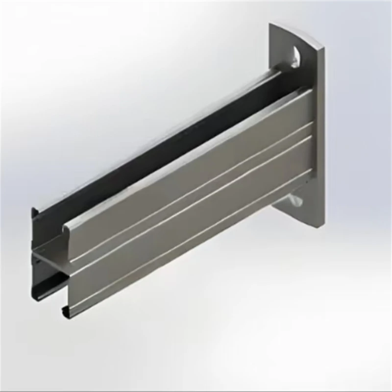 Customize High Quality Display Chrome Double Structure C Channel Steel Cantilever Bracket Single Piece Pipe Gallery Support