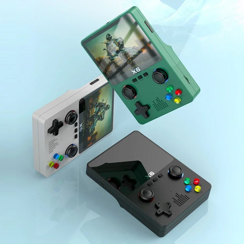 Flash Deals X6 Video Game Console 3.5inch Screen Handheld Player With Joystick 1000Games Wifi Gift for Children Christmas Gifts