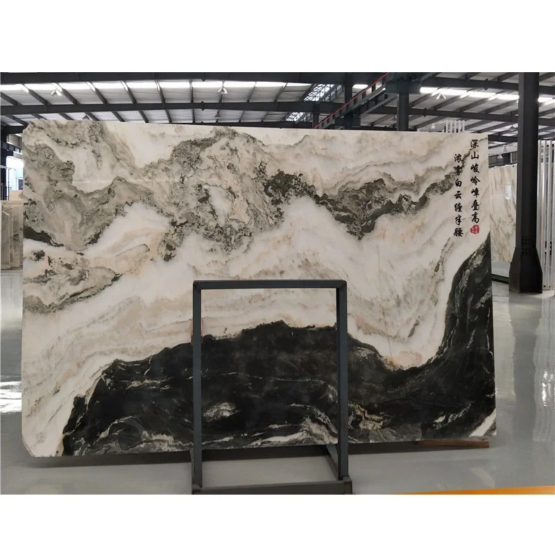 product new design landscape painting chinese white marble slab for villa hotel indoor wall background tiles decoration-0