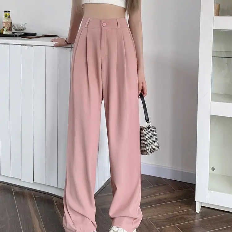 Casual High Waist Loose Suit Pants - Perfect for Spring/autumn