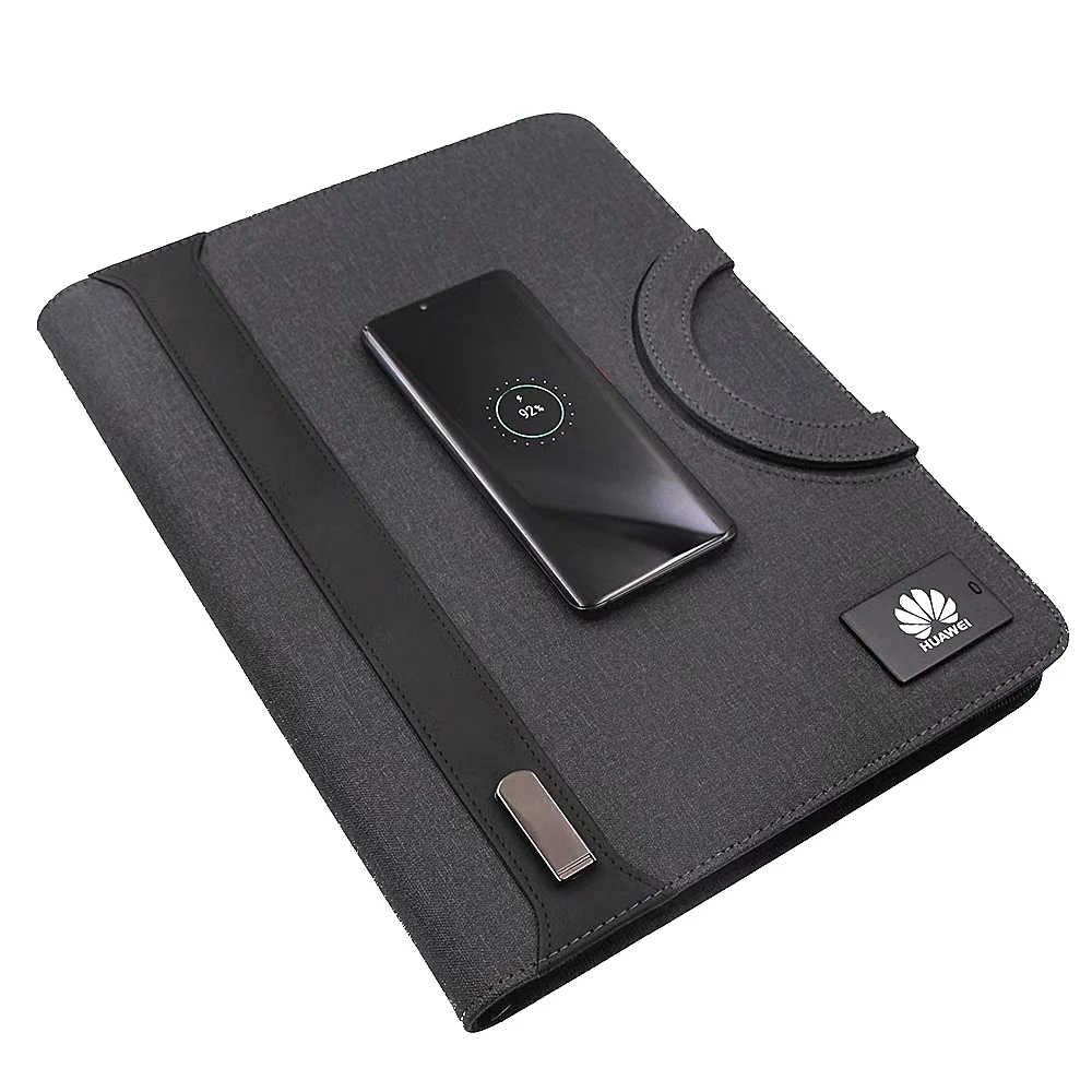 Factory OEM Diary Notebook with Power Bank and Usb Flash Drive Multifunctional Notebook Diary with Phone Charger