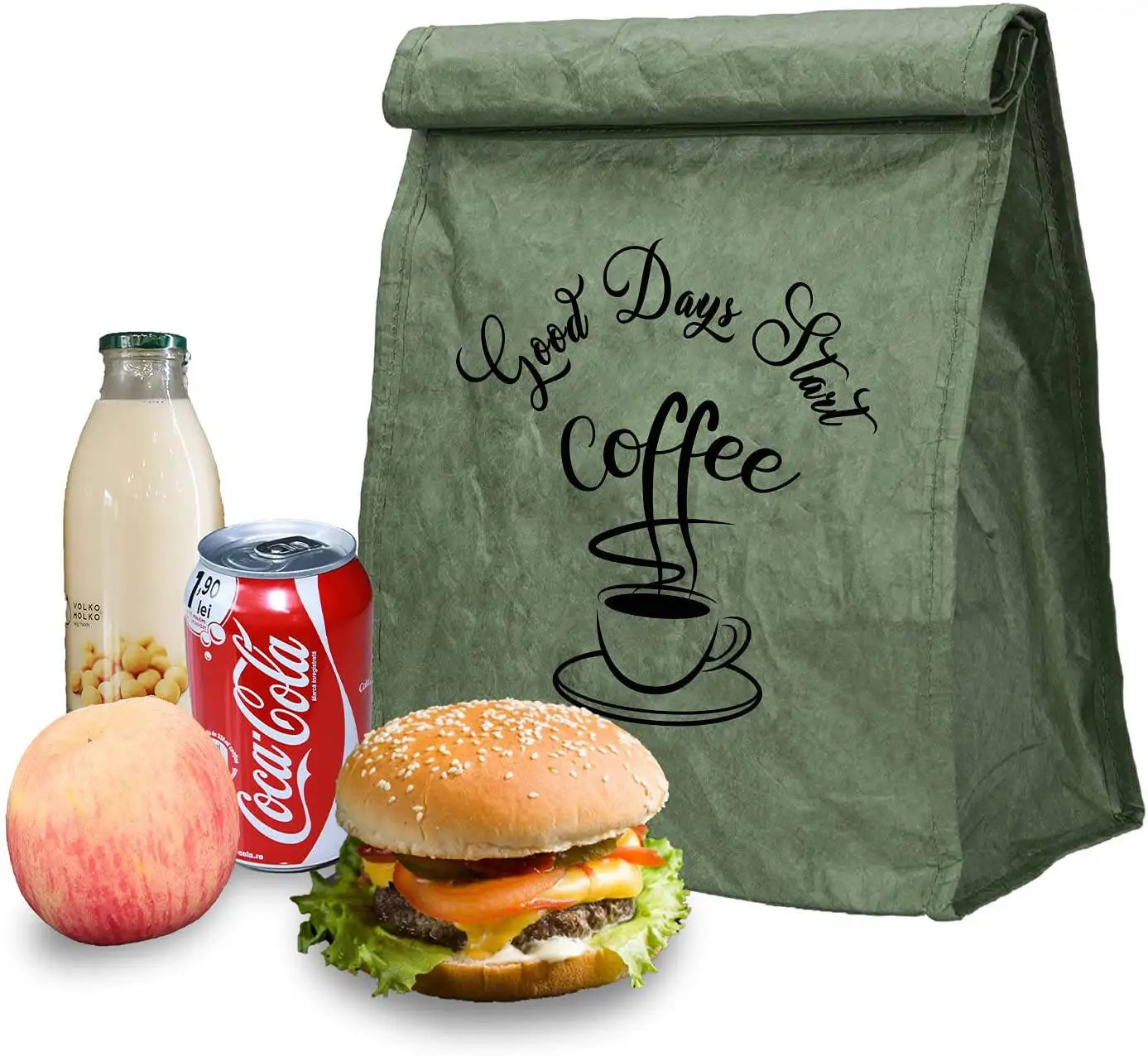 Reusable Waterproof Thermal Dupont Paper Tyvek Insulated Picnic Lunch Cooler Bag
