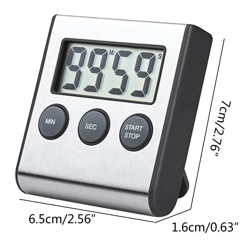 Eco-Friendly Kitchen Appliance Kitchen Timer Digital Stainless Steel Mini Kitchen Timer