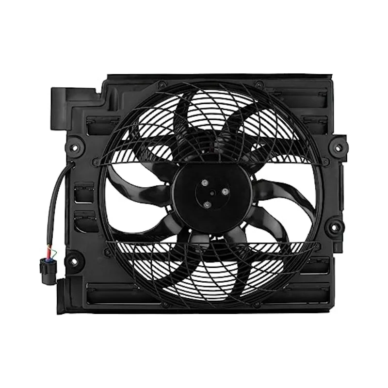 Topasia Black Car Cooling Fan Assembly Electronic Fan 64546921395 For