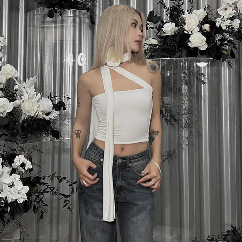 Débardeur Court Y2K Avec Nœud Papillon Dos Ouvert - Style Vintage Pour Femme