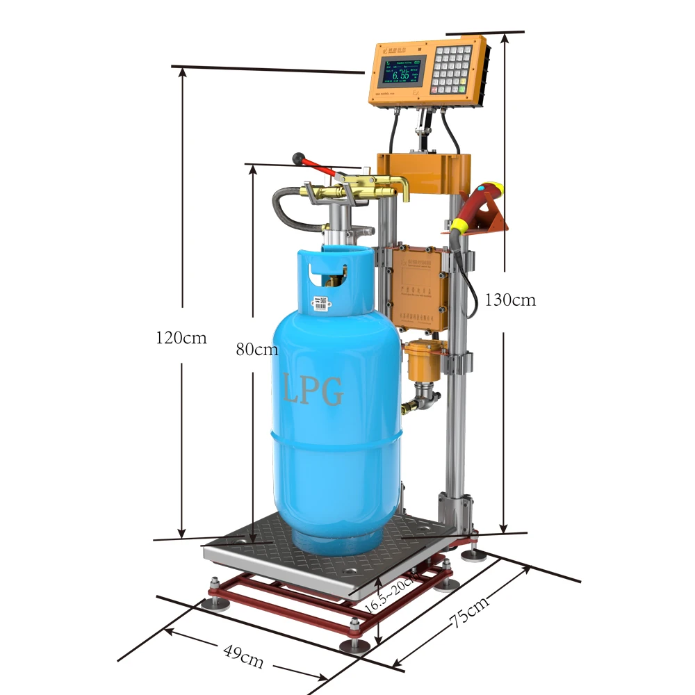 ATEX Explosion Proof lpg Filling Scale Easy to Operate lpg Gas Cylinder Filling Scale Cooking Gas Filling Machine
