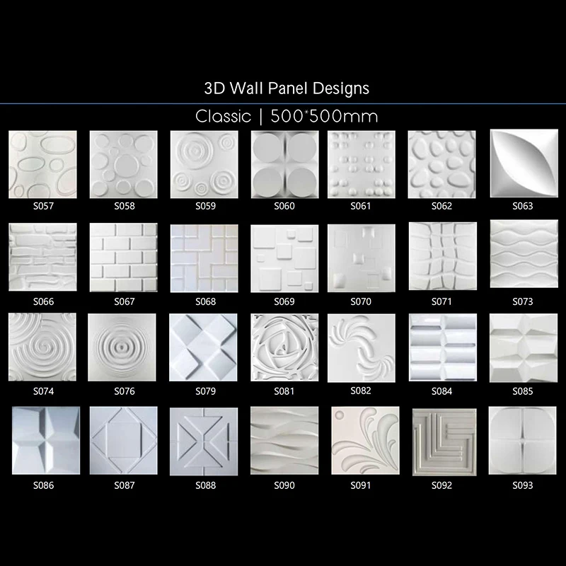 Colorable Sticker for Wall Decoration Waterproofing Materials Shape 3D PVC Wall Panel
