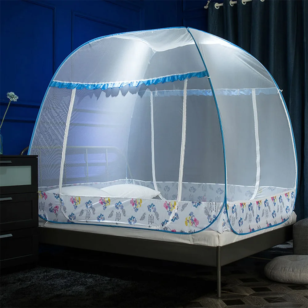 Гамак moustiquaire Двойной вход для спальни Бытовая противомоскитная сетка купольная Бесплатная установка и складные