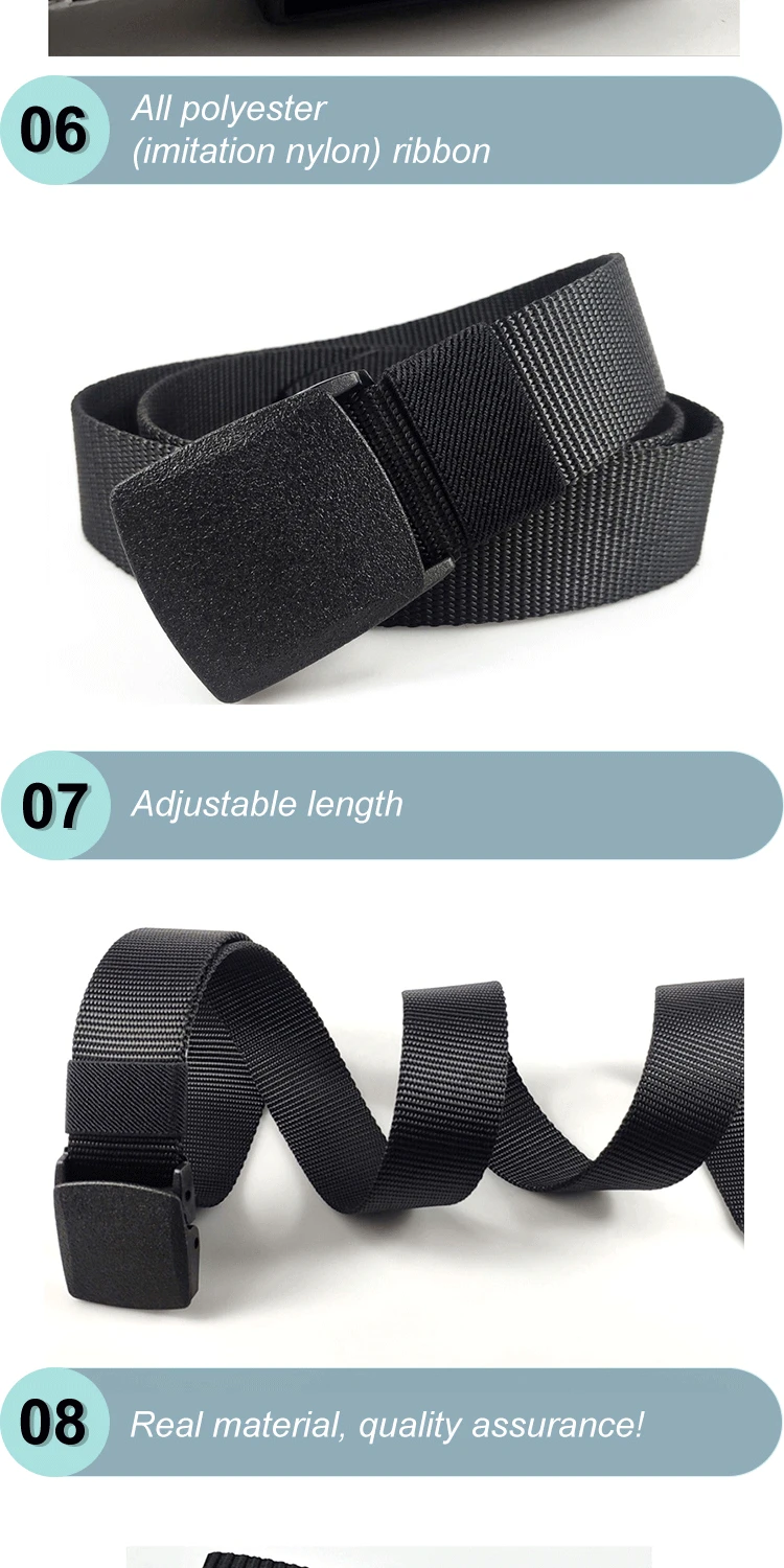 Q140 Custom High Quality Strap Automatic Buckle Nylon Belt Male ...