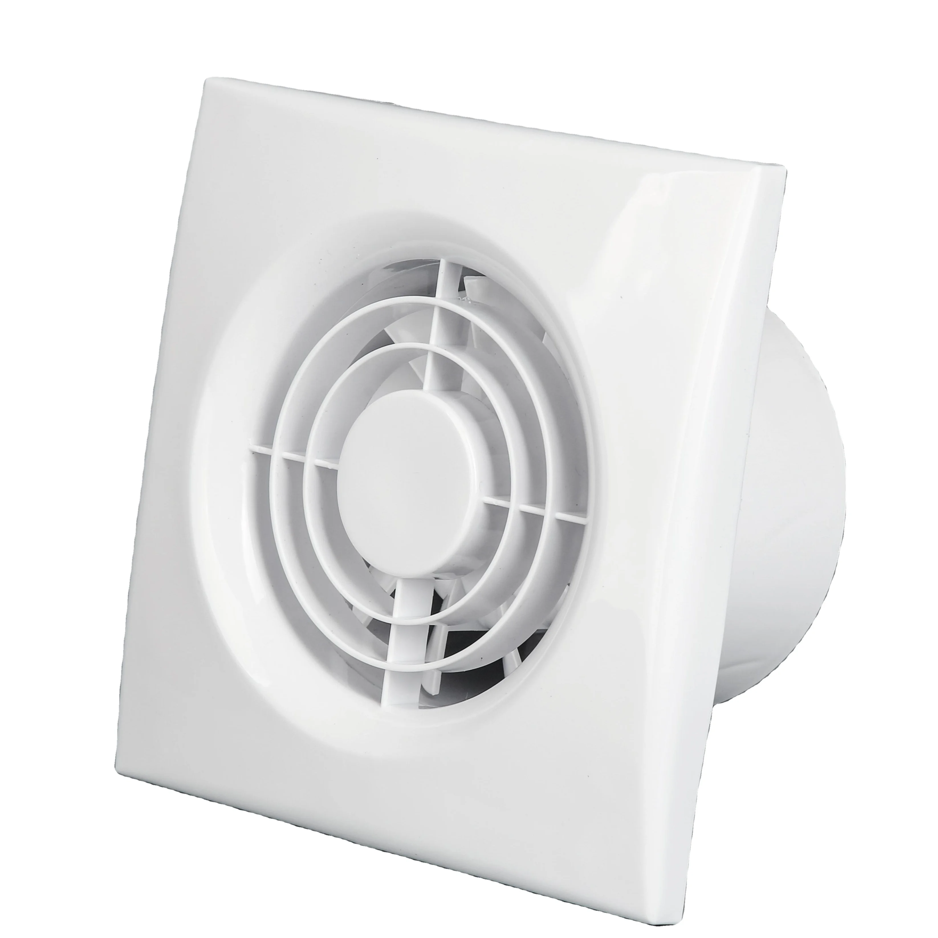 Wholesale 6 Inch Bathroom Wall Ceiling Mount Ventilation Plastic Silent Glass Window with LED Light Air Extractor Fan