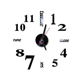 Popular Creative Home Decorative Wall Sticker Acrylic Wall Clock