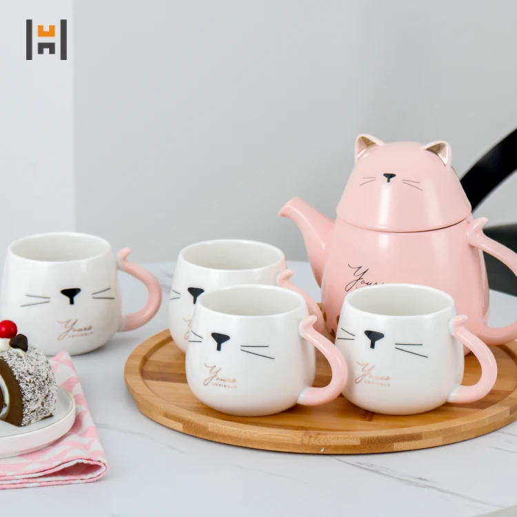 Cute Cat That Attracts Wealth Travel Tea Set – sheamenceramic