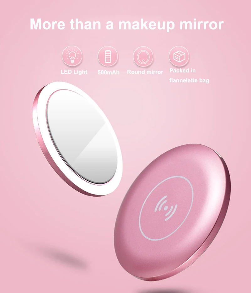 led makeup mirror wireless charger