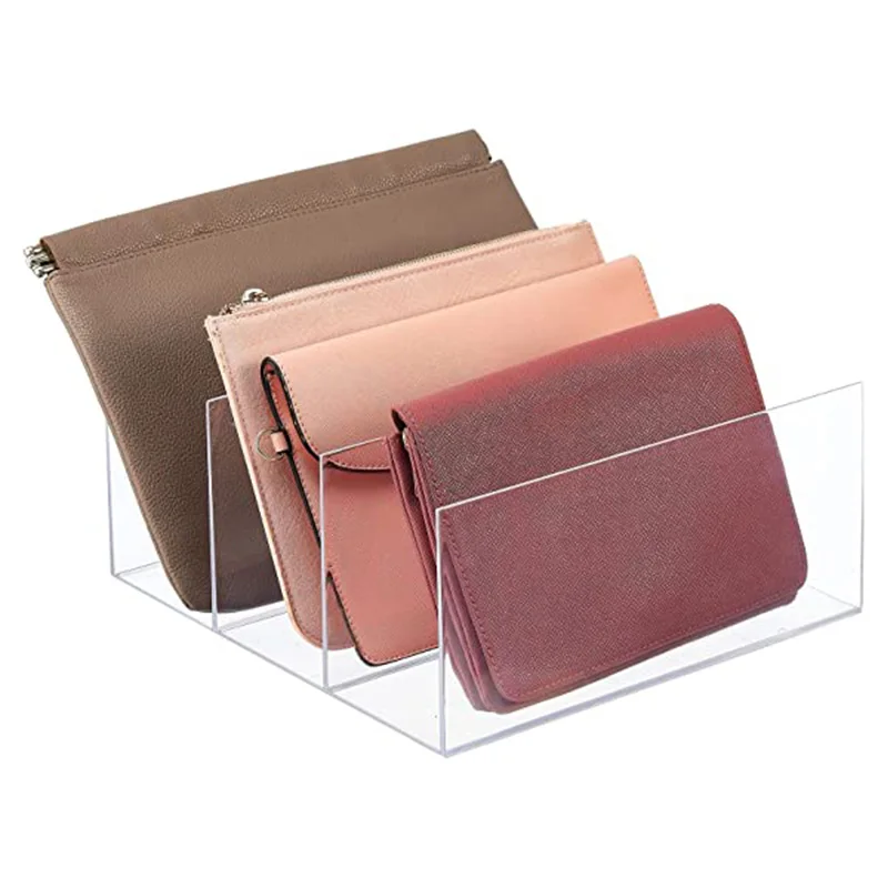 Acrylic Display Riser 4 Tiers Plastic Mobile Phone Stand Acrylic Clutch