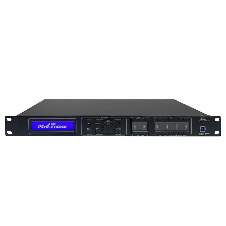 High Quality 2 Input 6 Output Sound Professional Stage Performance Digital Dsp Audio Processor