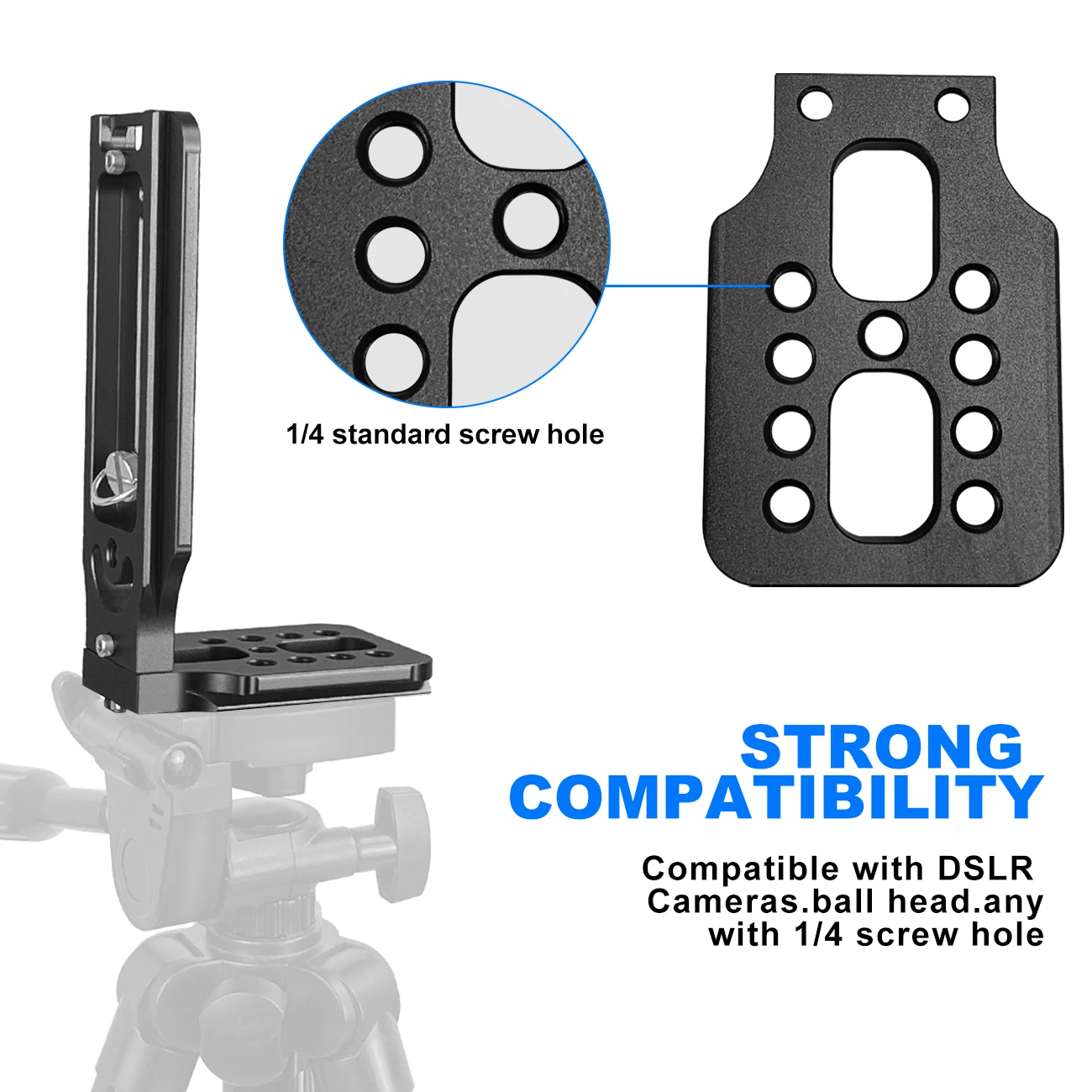 Aluminum Dslr Camera L Bracket Vertical Horizontal Quick Release Plate For Canon 80d 5d Mark I