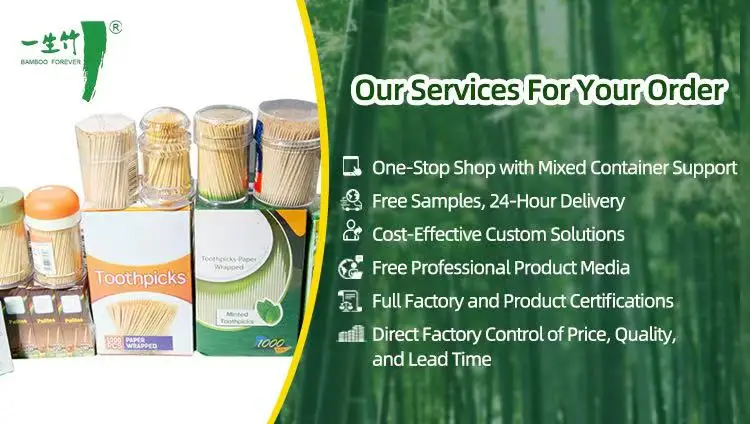 Toothpick Samples Factory Price Free Sample Disposable Bamboo Custom Tableware Decoration ...