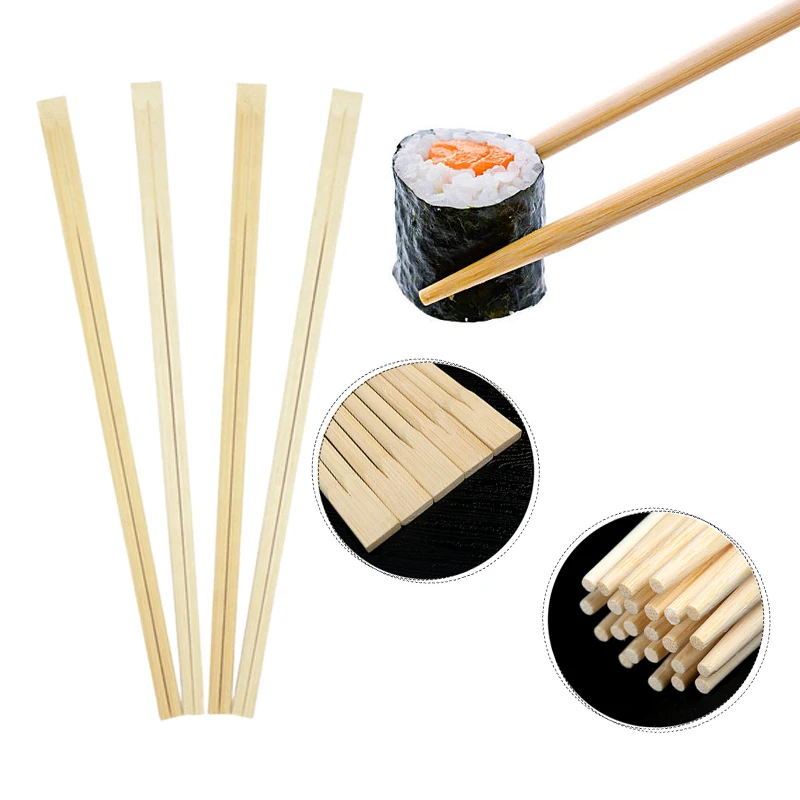 Cheap Wholesale Fast Food Natural Tensoge Bamboo Chopsticks Disposable With Semi Sleeve Packed