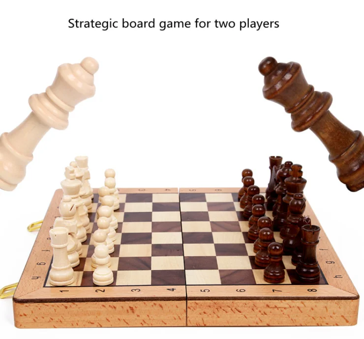 Dobrável xadrez chinês Board Game Set para adultos, 2 jogadores