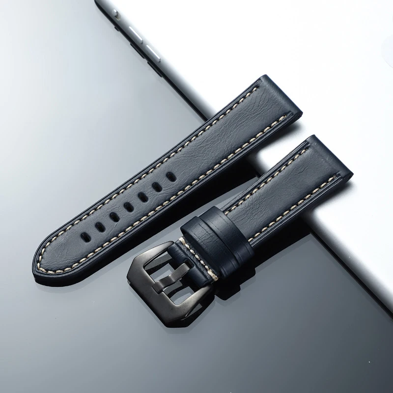 Oem&odm Leather Watch Band Thick Flat Crazy Horse Leather Rough Outdoor Sports Buy Outdoor