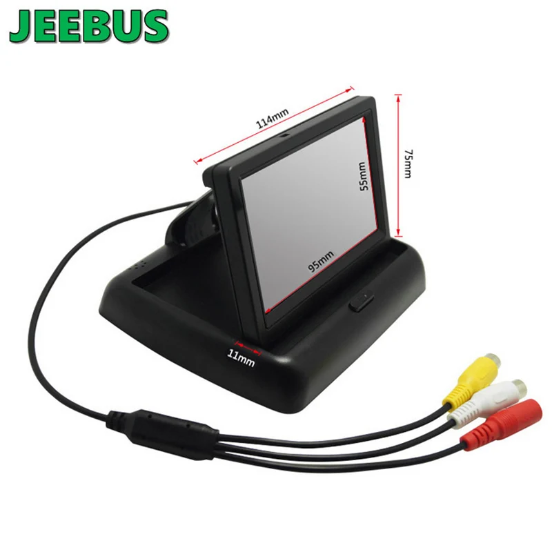 Factory Customized High Quality Backup Car LCD Monitor TFT 4.3 inch Fold Screen Monitor