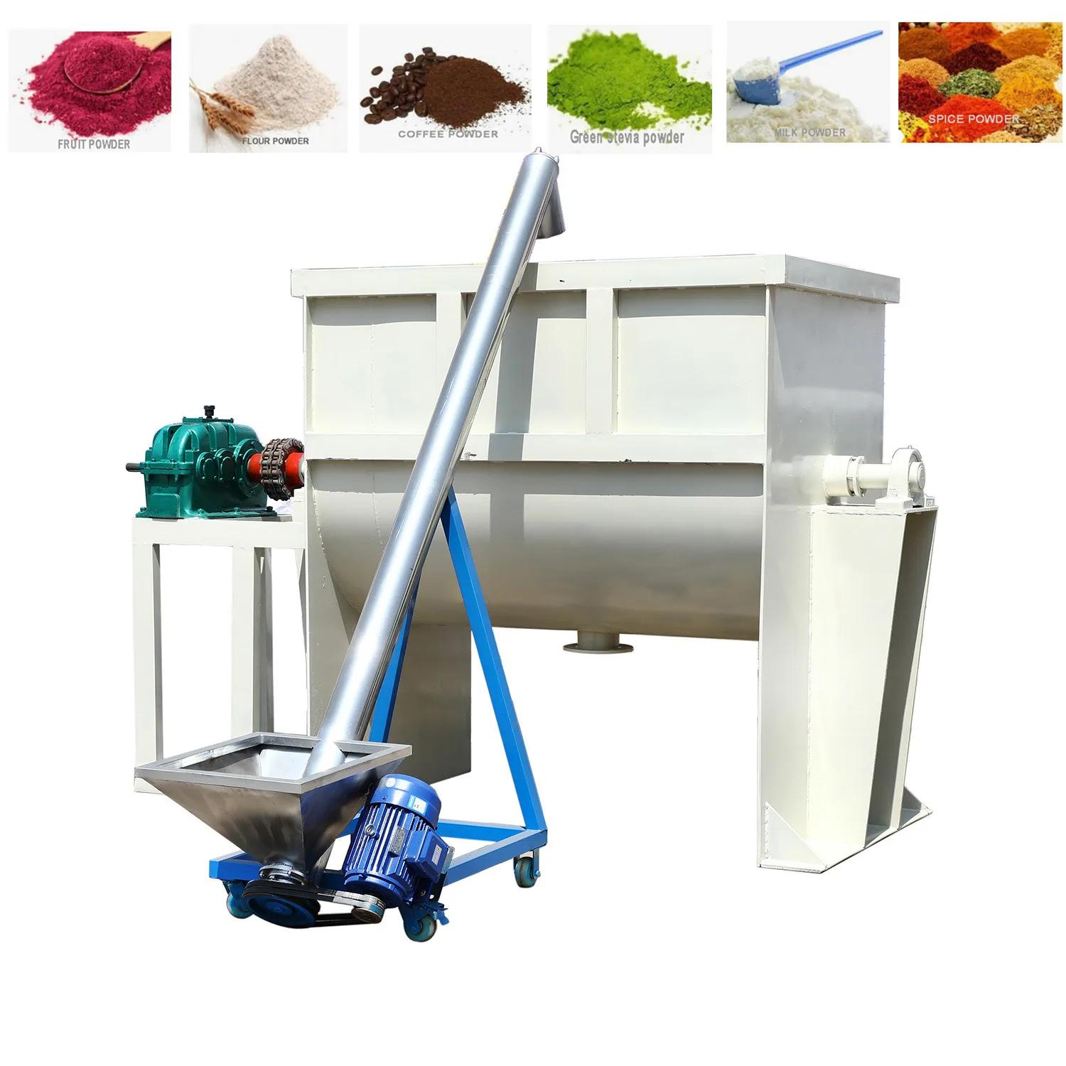Small Manual Washing Powder Mixer Detergent Powder Making Machine Price Horizontal Ribbon Blender Equipment Electric Heating