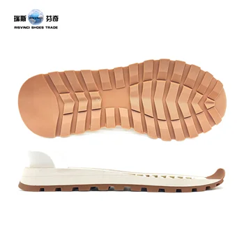 RISVINCI 2023 Good Quality Hard Wearing Women Casual Outsole Full Size Double Color Men Sneaker TPR Sole