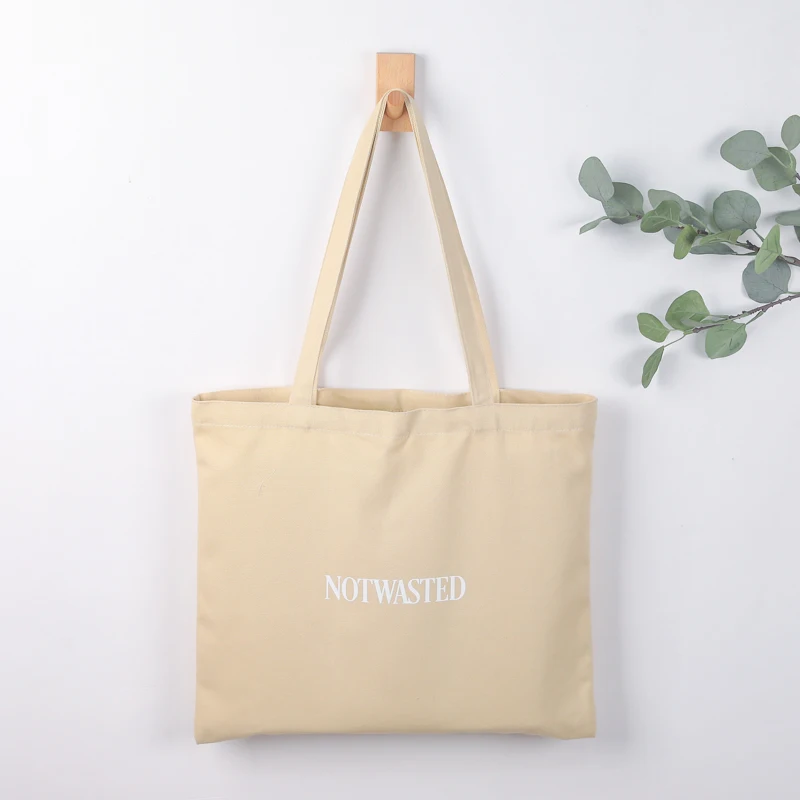 Cheap Customized Printed White Cotton Canvas Fabric Shopping Tote Bags with logo