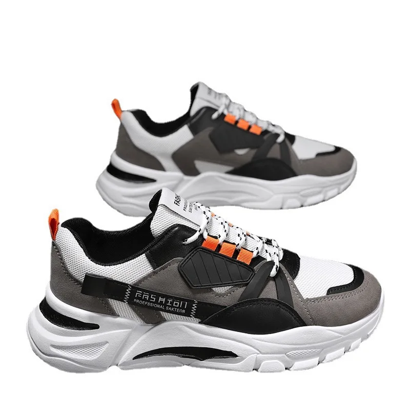 Men's sports shoes, fashionable, casual, breathable, and versatile mesh running shoes