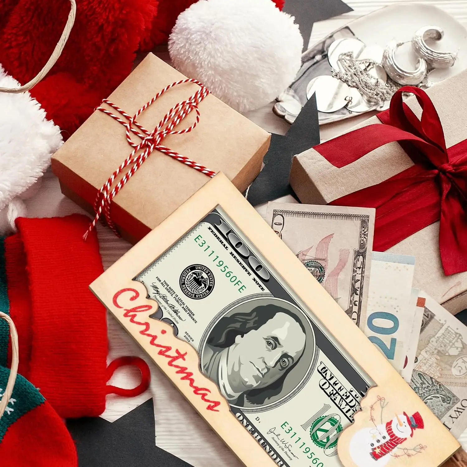 LOKIPA Christmas Money Cards - 24 Holiday Cash Holders With Envelopes & Stickers