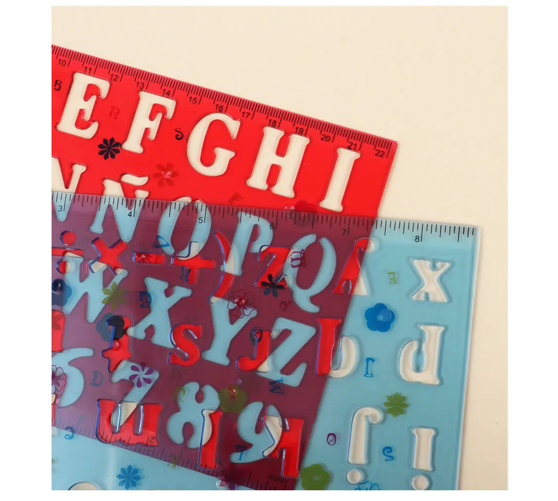 Letter Writing Ruler Alphabet Letters Stencil Ruler