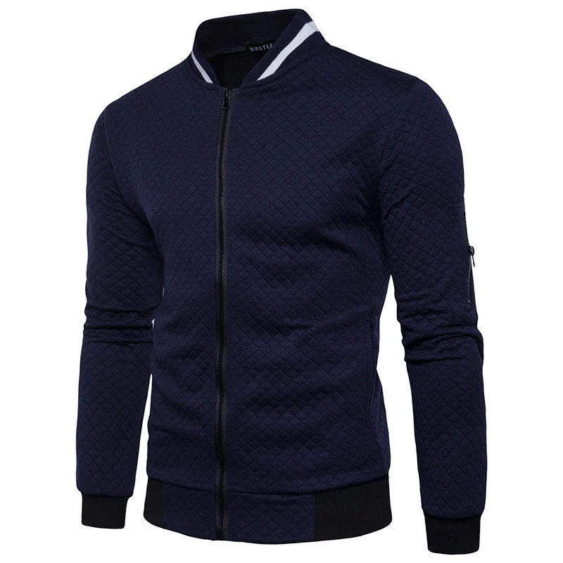 Custom Logio High Quality Polyester Quilted Cardigan Jaket Zipper Long ...